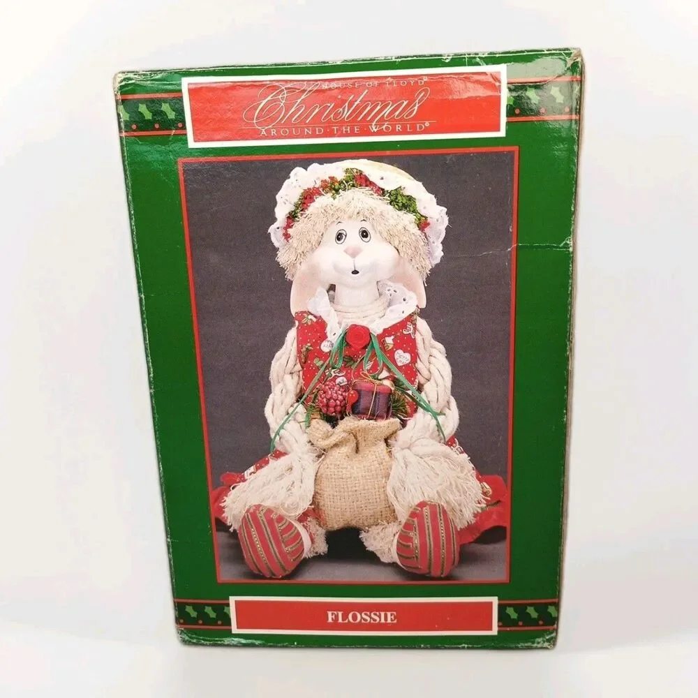 1993 House Of Lloyd Christmas Around The World Flossie The Sitting Bunny W/Box